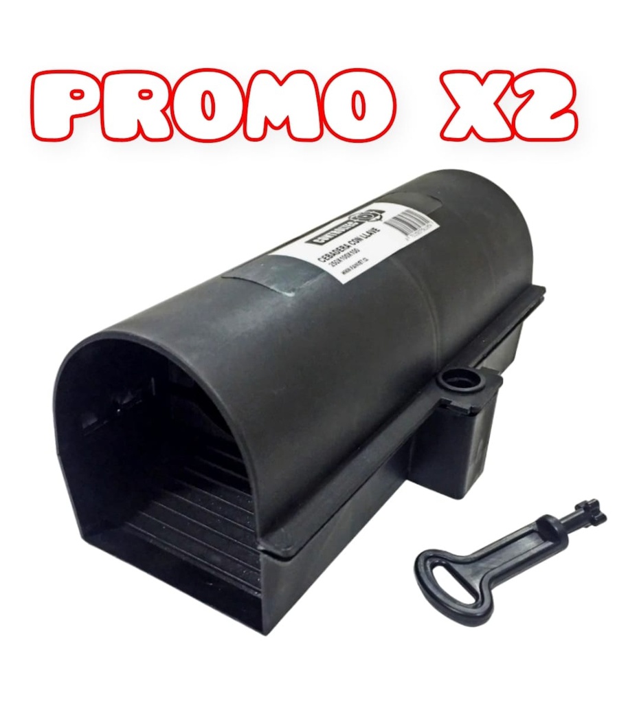 PROMO Trampa Ratones Caja Cebadera Con Llave Control Tec x2