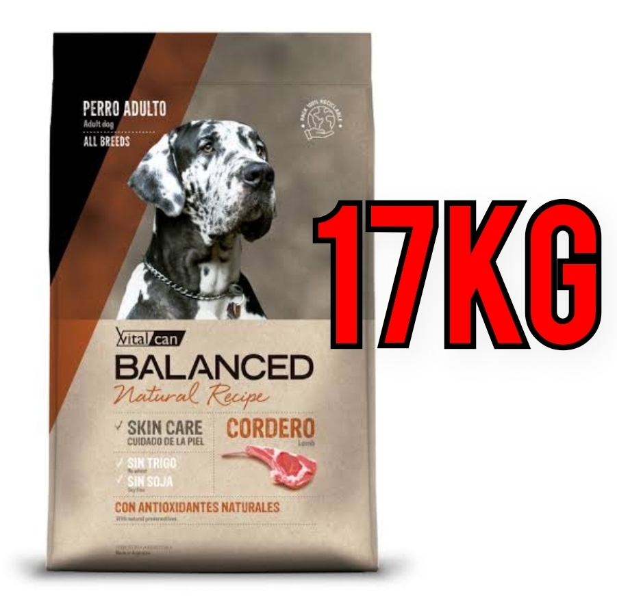 Balanced Natural Recipe Cordero 17Kg