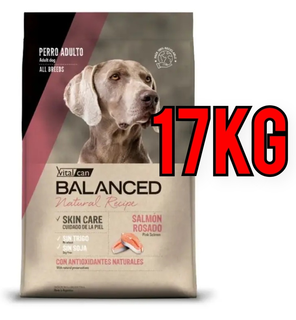 Balanced Natural Recipe Salmon Rosado 17kg