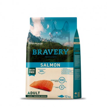 Bravery Adult Medium y Large Salmon 12Kg