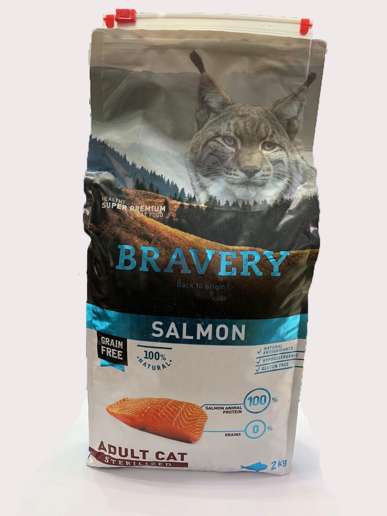 Bravery Salmon Adulto Cat Sterilized 2Kg