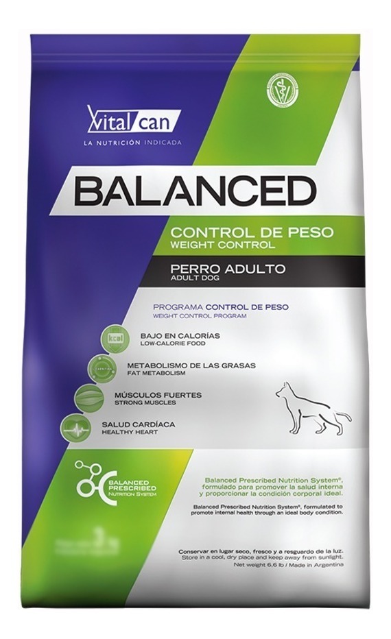 Balanced  Adult Control de Peso Dog 12 kg