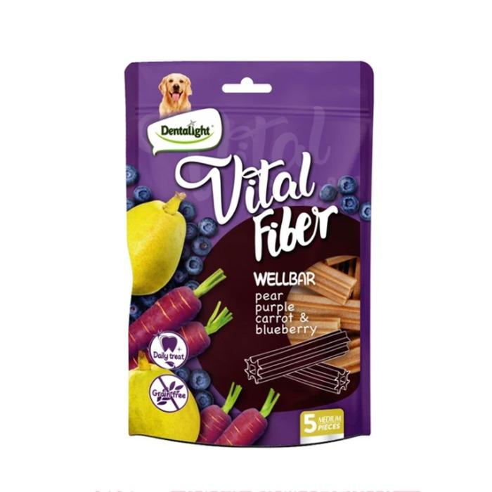 Snack Para Perros Vital Fiber Pera, zanahoria mora y arándanos 5 Piezas