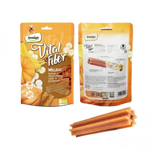 Snack Para Perros Vital Fiber Platano, ñame de montaña y calabaza 8 Piezas