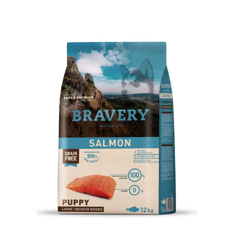 Bravery Salmon Puppy Larg/Medium 12Kg