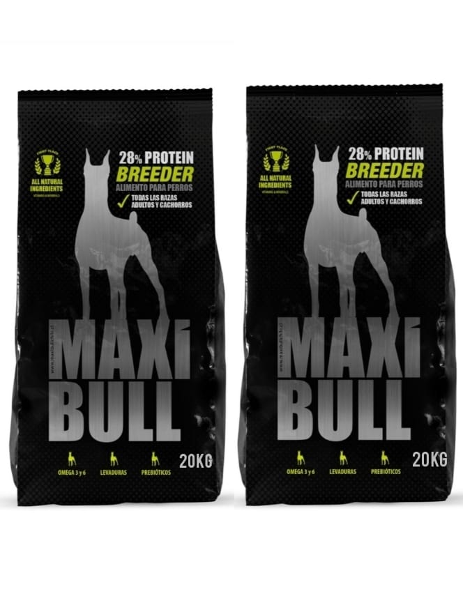 PROMO MaxiBull Breeder (ADULTOS y CACHORROS) 20Kg x 2