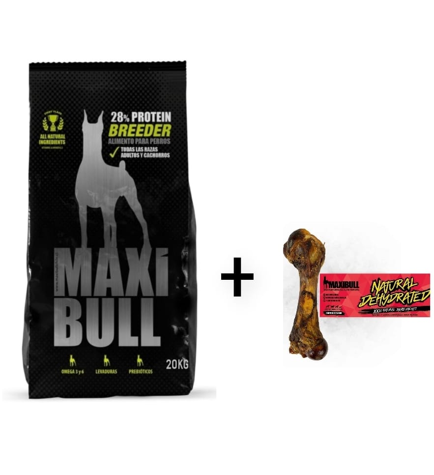 PROMO MaxiBull BREEDER 20kg + Hueso Femur Cerdo