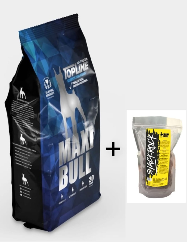 Promo MaxiBull TOPLINE 20Kg + Snack Rock Maxibull 400Grs