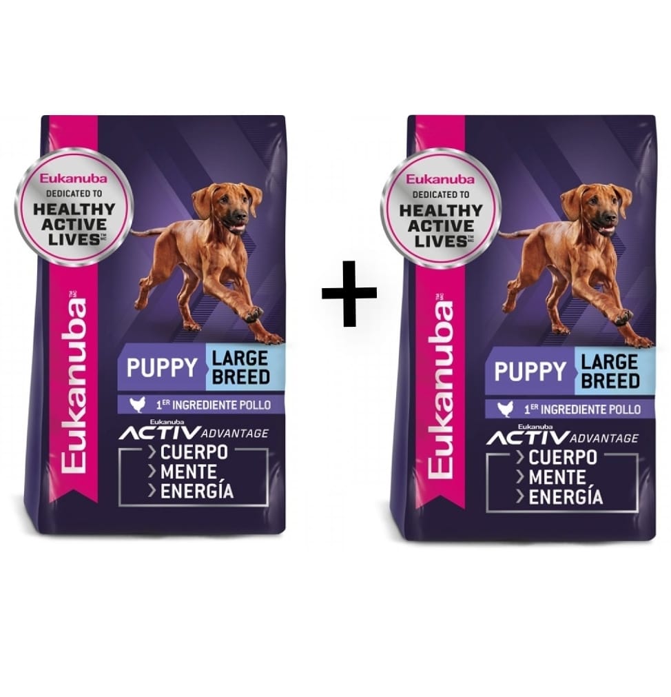 PROMO Eukanuba Puppy Large 15kg × 2