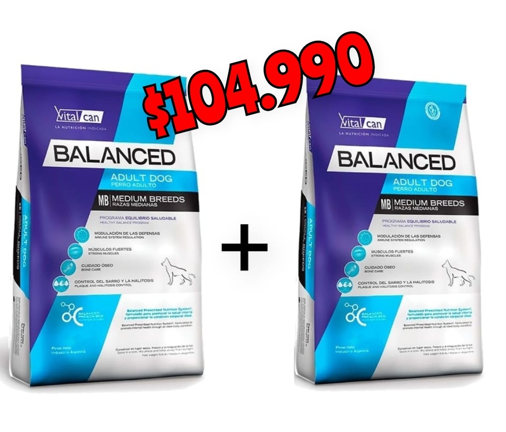 PROMO Balanced Adult Medium 20kg × 2