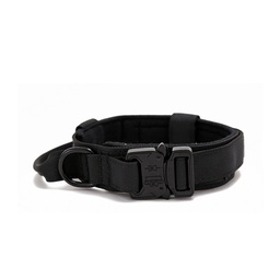 [BBT01-MN] Collar Tactico Reforzado y Asa Talla M Color Negro