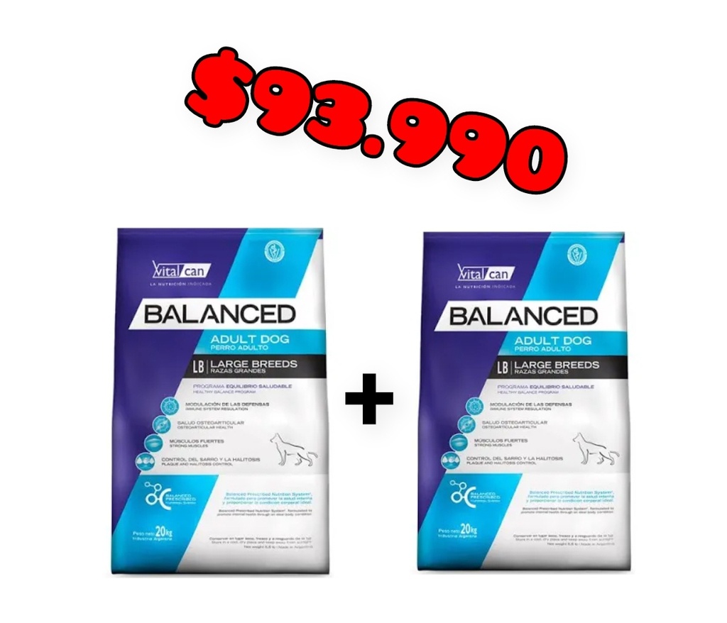 PROMO Balanced Adult Large 20kg × 2