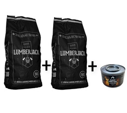 [PRCA05IN] PROMO Carbón Lumberjack 5kg×2 + Iniciador de fuego Easy Fire Gel 160g