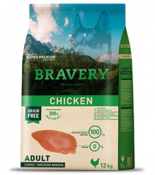 [BRADCH12] Bravery Adulto Medium y Large Chicken 12Kg