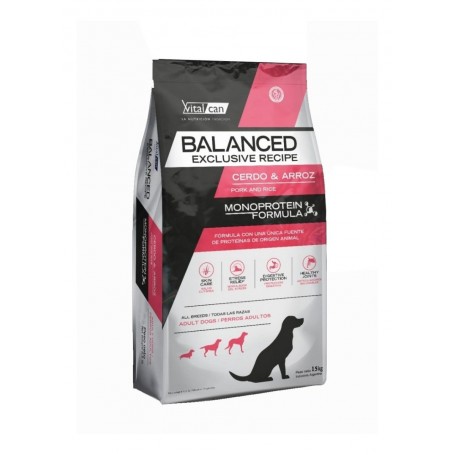 Balanced Perro Adulto Exclusive Recipe Cerdo y Arroz 3kg